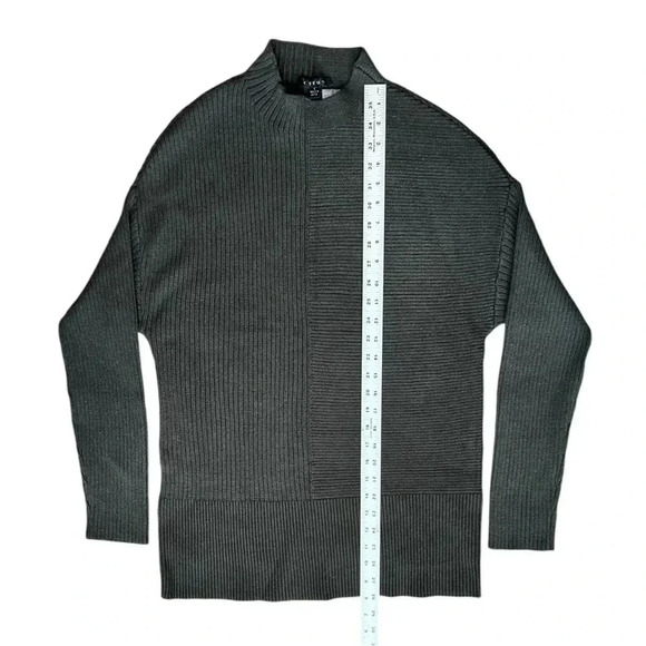 CYRUS Olive Green Sweater‎ Mock Turtleneck Long Sleeve & Length Soft Cozy sz L - Picture 4 of 9